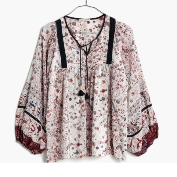 Ulla Johnson Wim Blouse in Dove 100% Silk size 2 - Picture 3 of 10